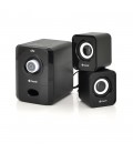 Колонки 2.1 Kisonli U-2900BT, для ПК і ноутбука, USB + 3.5mm, 5W + 2x3W, 20Hz- 20KHz, з сабвуфером, bluetooth, Black, BOX, Q40