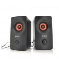 Колонки 2.0 Kisonli AС-9002BT, для ПК і ноутбука, живлення 220V + jack 3.5mm, 2x3W, 20Hz- 20KHz, з вбудованим підсилювачем, blue