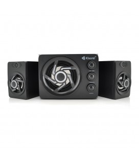 Колонки 2.1 Kisonli TM-8000A, для ПК и ноутбука, питание 220V + jack 3.5mm, 5W+2x3W, 20Hz- 20KHz, с сабвуфером, bluetooth, Black