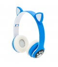 Бездротові навушники Bluetooth Cat Ear VZV-28M Led, Blue