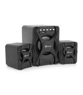 Колонки Kisonli U-2500BT, 5W+2x3W, USB/TF/BT/FM/AUX, із сабвуфером, DC: 5V, Black, BOX, Q30