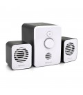Колонки Kisonli U-3000BT, 5W+2x3W, USB/TF/BT/FM/AUX, с сабвуфером, DC: 5V, White, BOX, Q40