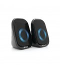 Колонки 2.0 Kisonli X7 для ПК та ноутбука, USB + 3.5mm, 2x3W, 20Hz-20KHz, Black