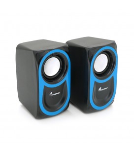 Колонки 2.0 Hotmai HN-88 USB+3.5mm, 2x3W, 20Hz- 18KHz, с регулятором громкости, Blue/Red, BOX, Q24