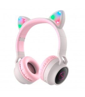 Беспроводные Bluetooth наушники HOCO W27, Pink/Gray, Box