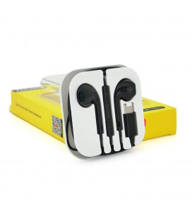 Універсальні навушники-вкладиші iKAKU KSC-579 BEIDI з мікрофоном (Type-C), Black, Bох