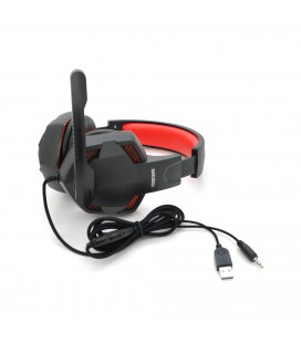 Ігрові навушники з мікрофоном iKAKU KSC-713 ZHANHUN, Black-Red, Box