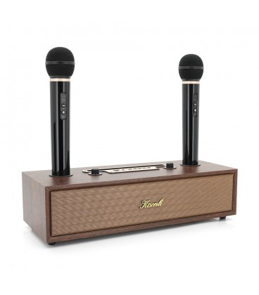 Колонка Kisonli G102 Bluetooth 5.3,Two microphone, 2х8W, 1800mAh, USB/TF/BT/AUX, DC: 5V, BOX, Brown, Q8