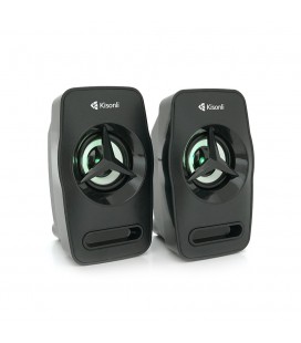 Колонки 2.0 Kisonli L-3030 для ПК та ноутбука, USB + 3.5mm, 2x3W, 20Hz-20KHz, 20X11X13mm, black
