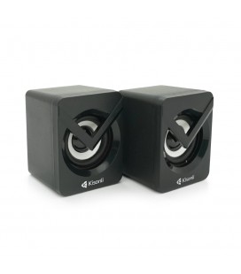 Колонки 2.0 Kisonli L-1040 для ПК та ноутбука, USB + 3.5mm, 2x3W, 20Hz-20KHz, 20X11X13mm, black