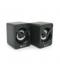 Колонки 2.0 Kisonli L-1040 для ПК та ноутбука, USB + 3.5mm, 2x3W, 20Hz-20KHz, 20X11X13mm, black