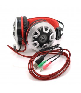 Наушники с микрофоном iKAKU KSC-453 LONGHUN, Black, USB, подсветка, Box, (225*190*110) 0,37кг