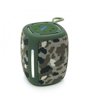 Колонка Kisonli Q17 Bluetooth 5.3, 1х8W, 1800mAh, USB/TF/TWS/FM/BT/LED, DC: 5V/1A, BOX, Camouflage, Q45