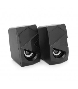 Колонки 2.0 Hotmai FTN-39 USB+3.5mm, 2x3W, 20Hz- 18KHz, с регулятором громкости, Black, BOX, Q24