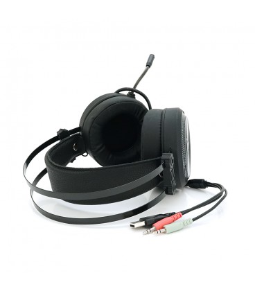 Навушники провідні з підсвічуванням Jedel GH-213, з мікрофоном і регулюванням гучності, Black, Box