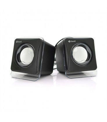 Колонки 2.0 Kisonli V410 для ПК і ноутбука, USB + 3.5mm, 2x1.5W, 20Hz- 20KHz, Black, BOX, Q80