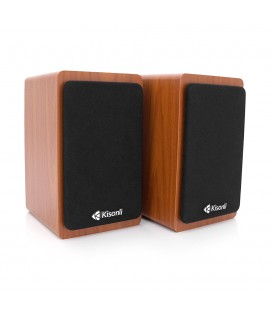 Колонки Kisonli X23BT, 2x5W, USB/AUX/BT, DC: 5V/1-2A, Wooden, BOX, Q12