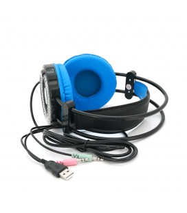 Наушники проводные Jedel GH-217, с микрофоном, Black/Blue, Box