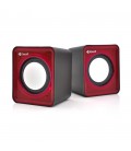 Колонки 2.0 Kisonli V310 для ПК і ноутбука, USB + 3.5mm, 2x0,5W, 20Hz- 20KHz, Red, BOX, Q100