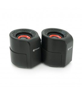 Колонки 2.0 Kisonli A-909 для ПК та ноутбука, USB + 3.5mm, 2x3W, 20Hz-20KHz, 190х95х110mm, black
