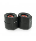 Колонки 2.0 Kisonli A-909 для ПК та ноутбука, USB + 3.5mm, 2x3W, 20Hz-20KHz, 190х95х110mm, black