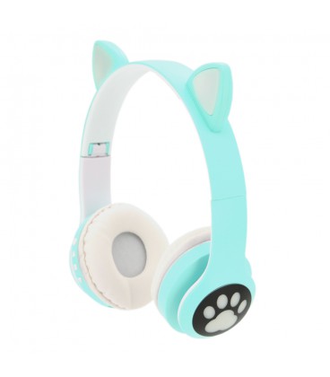 Бездротові навушники Bluetooth Cat Ear VZV-23M Led, Green