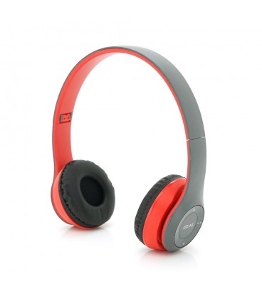 Бездротові навушники Bluetooth P47 Led, Red/Silver