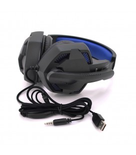 Ігрові навушники з мікрофоном iKAKU KSC-713 ZHANHUN, Black-Blue, Box