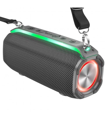 Портативна колонка HOCO HC23 IPX4, BT 5.0, 2x5W, RGB підсвічування, Gray, Box