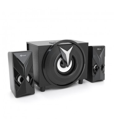 Колонки Kisonli TM-1000U, 5W+2x3W, USB/TF/BT/FM/AUX/LED light, с сабвуфером, DC: 5V, Black, BOX, Q8