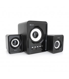 Колонки Kisonli U-2800BT, 5W+2x3W, USB/TF/BT/FM/AUX, із сабвуфером, DC: 5V, Black, BOX, Q30