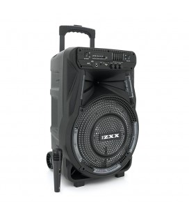 Мощная акустическая система с подсветкой ZXX-7373, 400W, Проводной микрофон, встроенный аккум 12В 7А, питание 220в, Black, Box