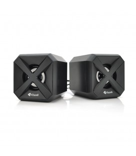 Колонки 2.0 Kisonli L-5050 для ПК і ноутбука, USB + 3.5mm, 2x3W, 20Hz- 20KHz, з підсвічуванням, Black, BOX, Q50