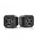 Колонки 2.0 Kisonli L-5050 для ПК і ноутбука, USB + 3.5mm, 2x3W, 20Hz- 20KHz, з підсвічуванням, Black, BOX, Q50