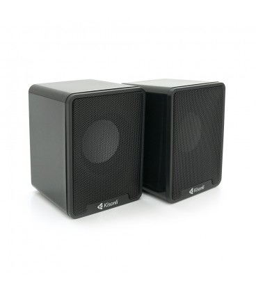 Колонки 2.0 Kisonli K100 для ПК и ноутбука, USB + 3.5mm, 2x3W, 20Hz- 20KHz, 80х80х100mm, black