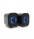 Колонки 2.0 Kisonli X3 для ПК та ноутбука, USB + 3.5mm, 2x3W, 20Hz-20KHz, RGB, Black