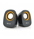 Колонки 2.0 Kisonli V360 для ПК и ноутбука, USB + 3.5mm, 2x1.5W, 20Hz- 20KHz, Orange, BOX, Q50