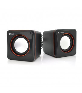 Колонки 2.0 Kisonli V400 для ПК и ноутбука, USB + 3.5mm, 2x1,5W, 20Hz- 20KHz, Black, BOX, Q80