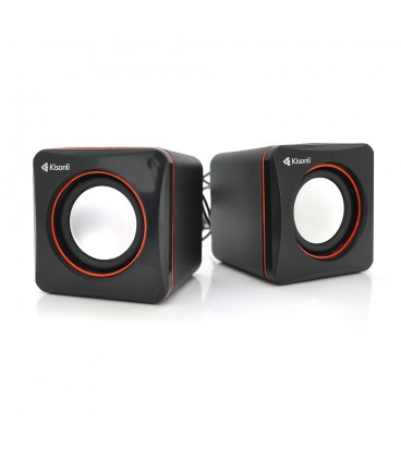 Колонки 2.0  Kisonli V400 для ПК і ноутбука, USB + 3.5mm, 2x1,5W, 20Hz- 20KHz, Black, BOX, Q80