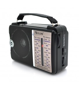 Радіоприймач GOLON RX-606AC, LED, 2x3W, FM радіо, корпус пластмас, Black, BOX