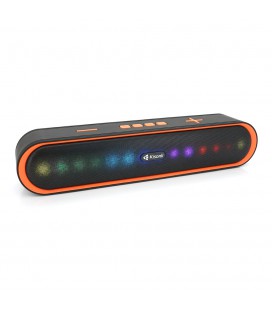 Колонка Kisonli LED-915 Bluetooth 5.0, 2х5W, 1200mAh, USB/TF/BT/FM/AUX, DC: 5V/1A, Orange, BOX, Q30