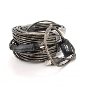 Активний подовжувач USB 2.0 AM / AF, 20m, прозорий з чіпом Q50