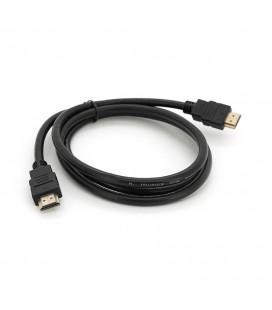 Кабель Merlion HDMI-HDMI HIGH SPEED 1.5m, v1.4, OD-7.5mm, круглий Black, коннектор Black, (Пакет) Q250