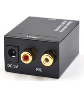 Активний конвертер з цифрового (SPDIF) в аналоговий (RCA) сигнал (без оптичного кабеля)