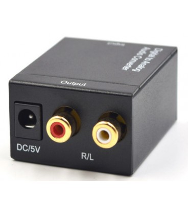 Активний конвертер з цифрового (SPDIF) в аналоговий (RCA) сигнал (без оптичного кабеля)