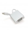 Конвертер Type-C (тато) на VGA (мама) 10cm, Silver, 4K / 2K Пакет