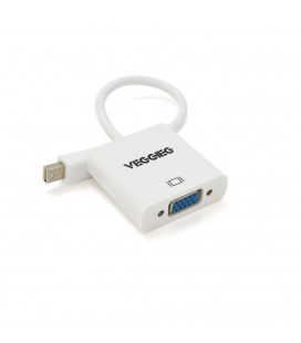 Конвертер VEGGIEG MV-W MiniDisplay Port (папа) на VGA(мама), 25cm, White, Пакет