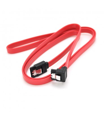 Кабель інтерфейсний VEGGIEG ST310 SATA3.0, 1м, загнутий з защіпкою, червоний