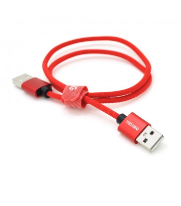 Кабель VEGGIEG UA-0.5, USB 2.0 AM/AM, 0.5m, Red