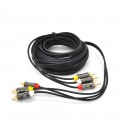 Кабель VEGGIEG AV304 Audio-Video 3хRCA (тато)  3хRCA (тато), GOLD connector,  круглий, Black, 5,0 м, Пакет